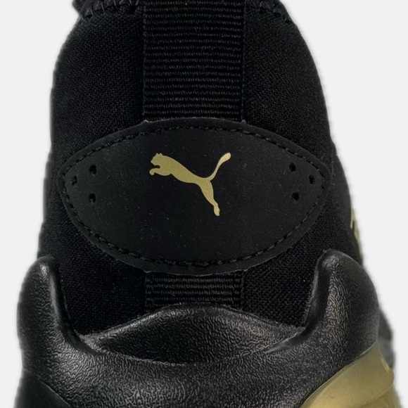 Puma Women’s Cell Vibe Black and Gold Athletic Shoes - Picture 4 of 7